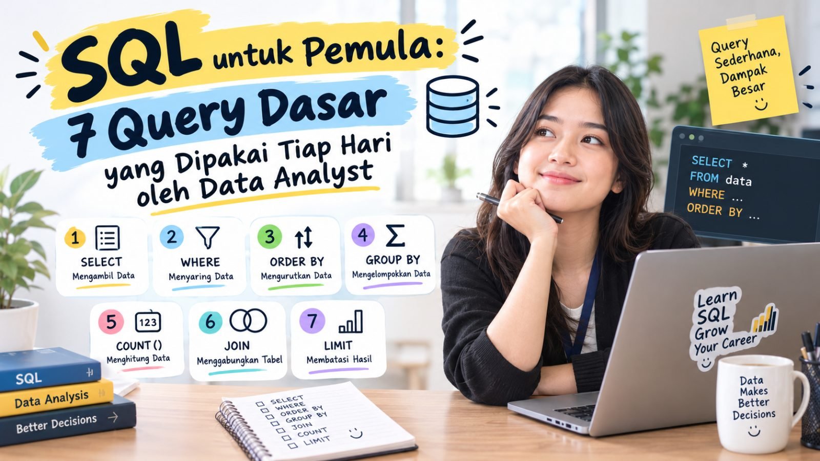 SQL untuk Pemula: 7 Query Dasar yang Dipakai Tiap Hari oleh Data Analyst